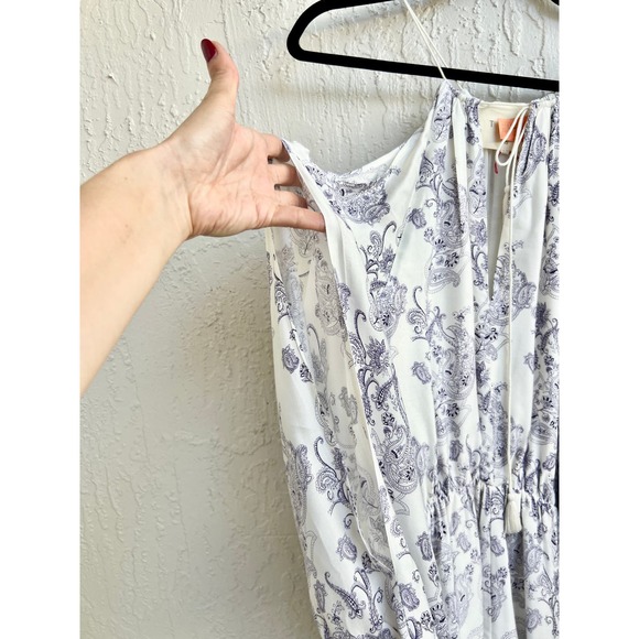 The Jetset Diaries Paisley Slit Sleeve Infinity Romper White/purple Womens Sz XS - Picture 4 of 10